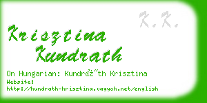 krisztina kundrath business card